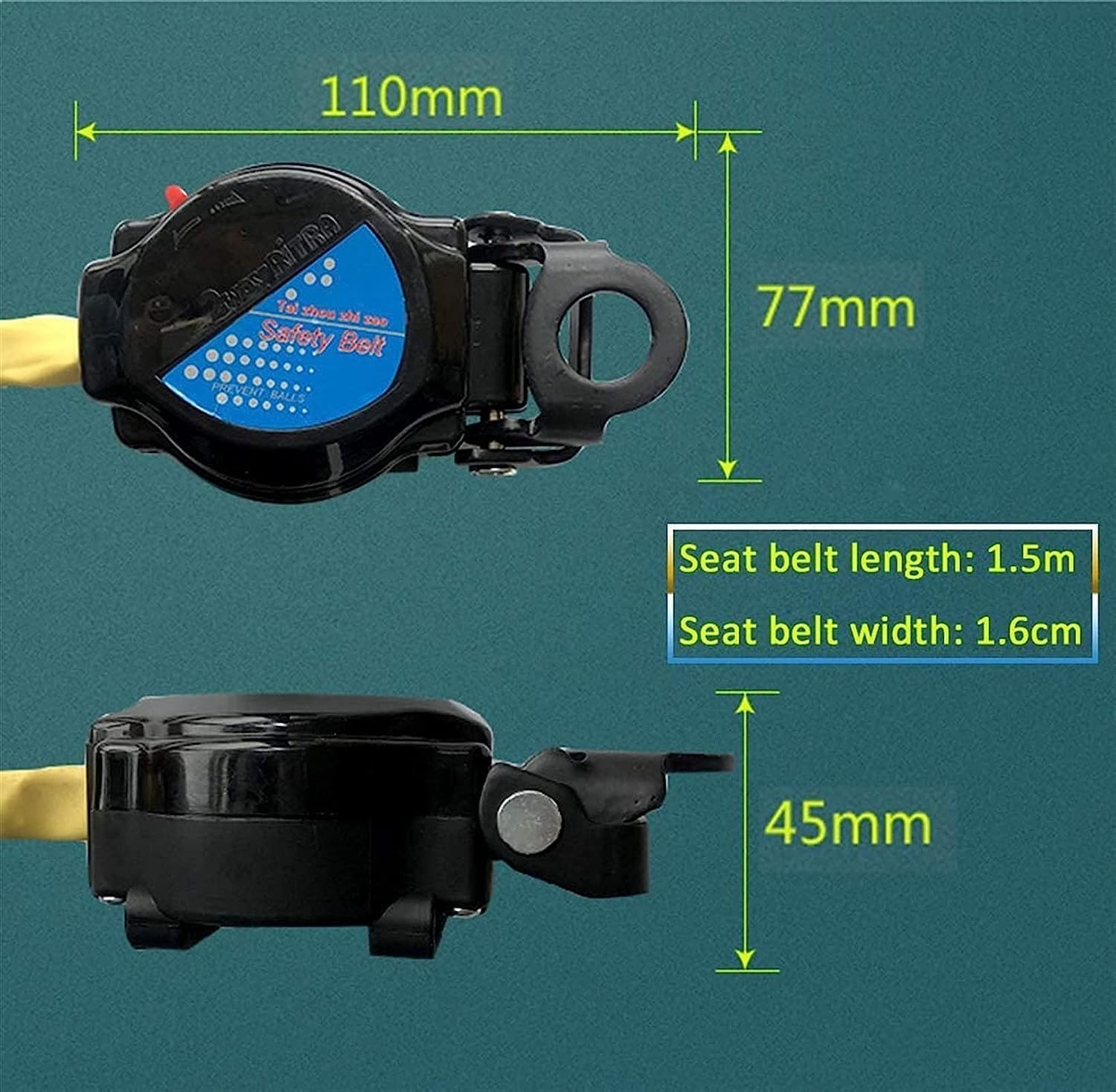 Cable de cuerda de vida auto retráctil, cordón de seguridad retráctil con mosquetón, equipo industrial de seguridad para construcción de techos,