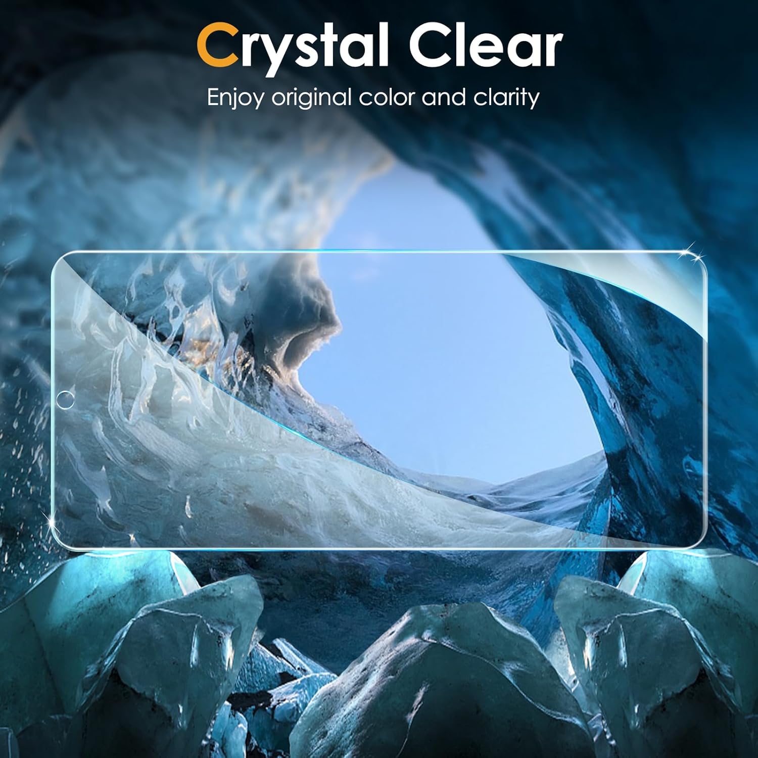 LYWHL Paquete de 3 protectores de pantalla de vidrio templado para Google Pixel 8 con marco de fácil instalación, táctil sensible y desbloqueo de