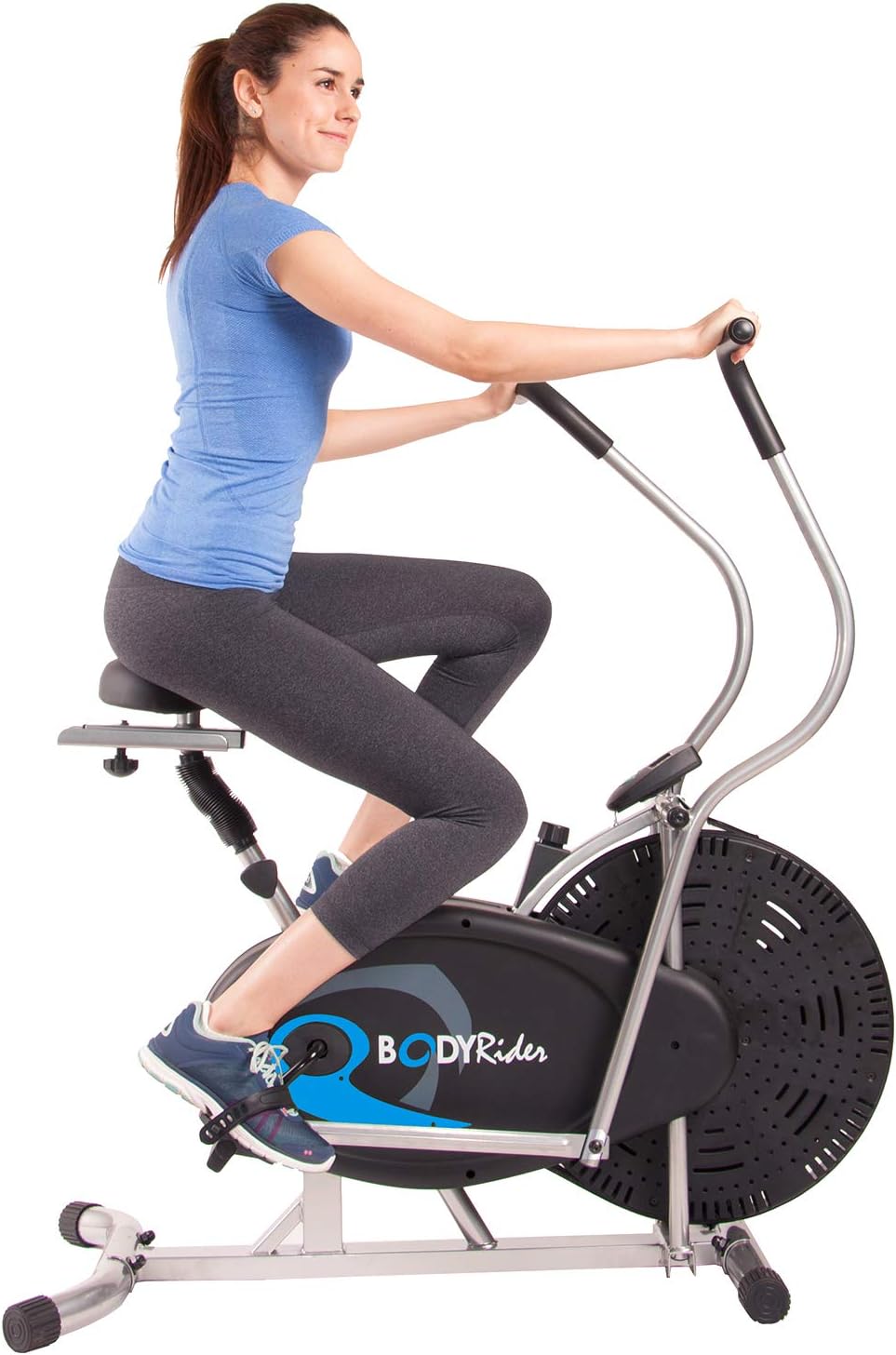 BRF650 – Bicicleta con ventilador vertical, NEGROPLATAAZUL