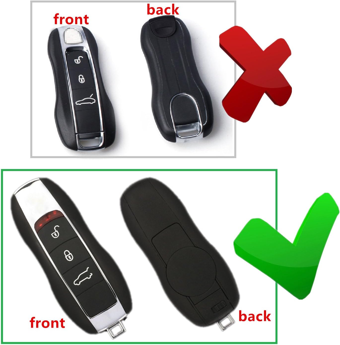 Funda para llavero de fibra de carbono genuina para Porsche 718 911 Carrera 918 Spyder Boxster 981 Cayenne 92A Cayman 981 para Macan para Panamera