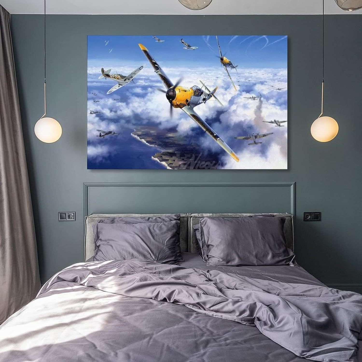 Póster de pantalla de ala de aviación de cohetes de caza de cohetes, pinturas artísticas en lienzo, decoración de pared, decoración del hogar,