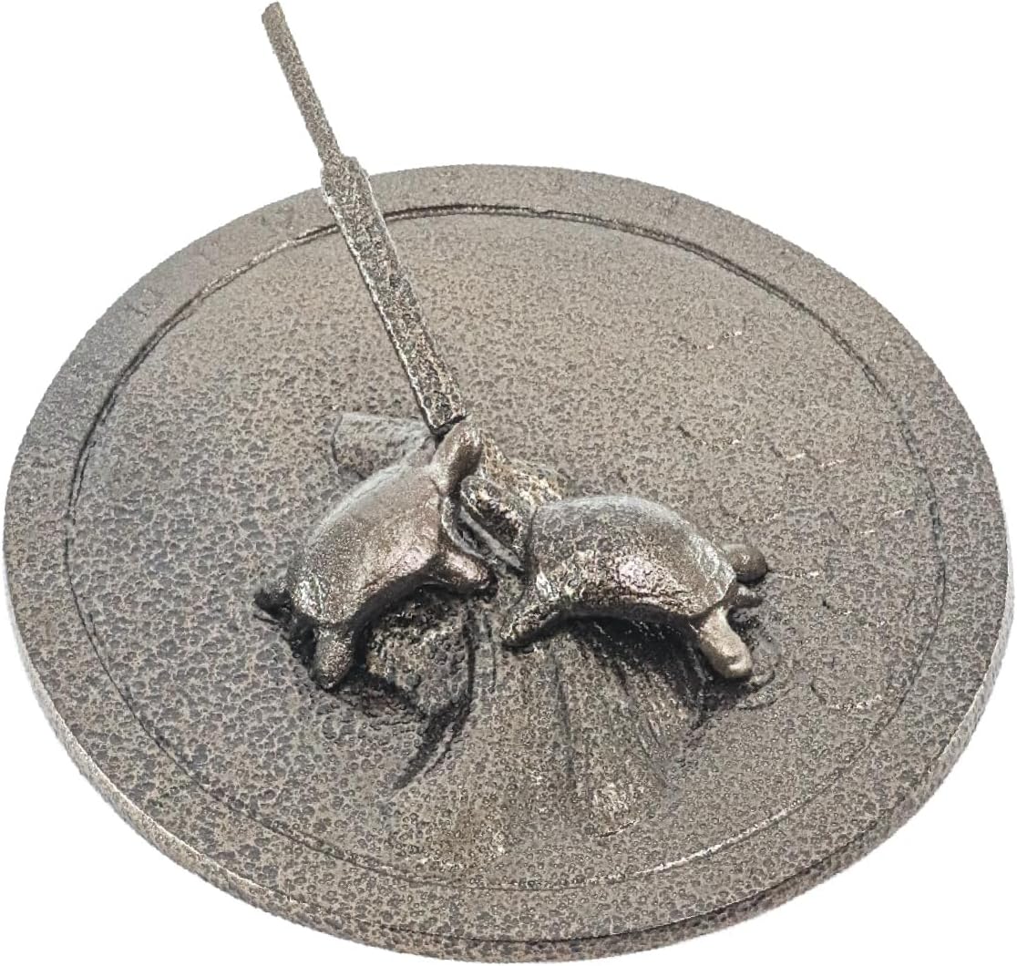 Reloj de sol tortuga, bronce envejecido
