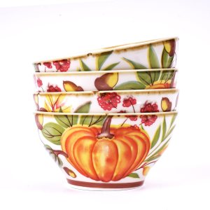 Juego de 4 cuencos de cerámica para cereales, cuencos de arroz de cerámica para sopa y cuenco de cereales, cuencos de cereales de cosecha de Juego de 4 cuencos de cerámica para cereales, cuencos de arroz de cerámica para sopa y cuenco de cereales, cuencos de cereales de cosecha de