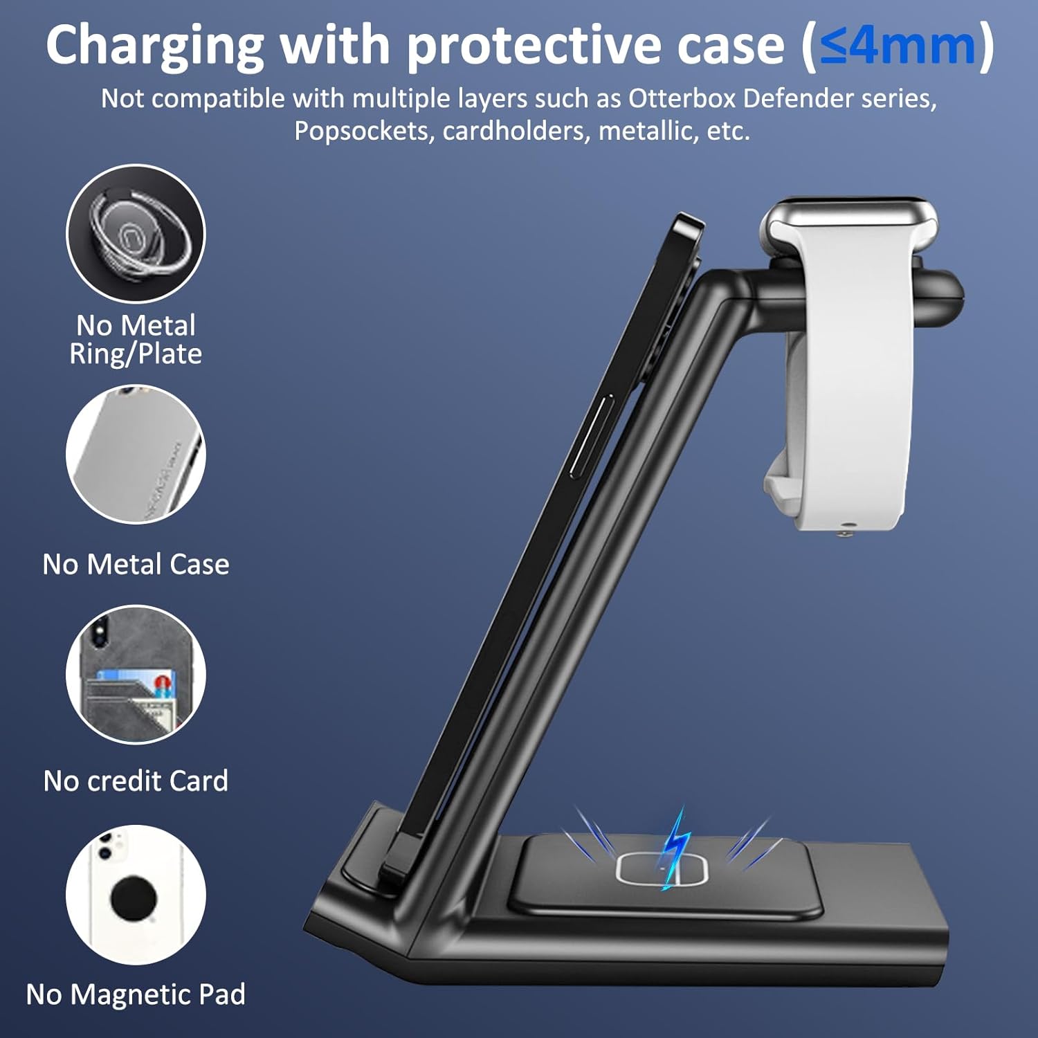 Cargador inalámbrico para Google Pixel Watch, estación de carga de píxeles 3 en 1 para Google Pixel 77A7 Pro66 Pro543XL, cargador inalámbrico con