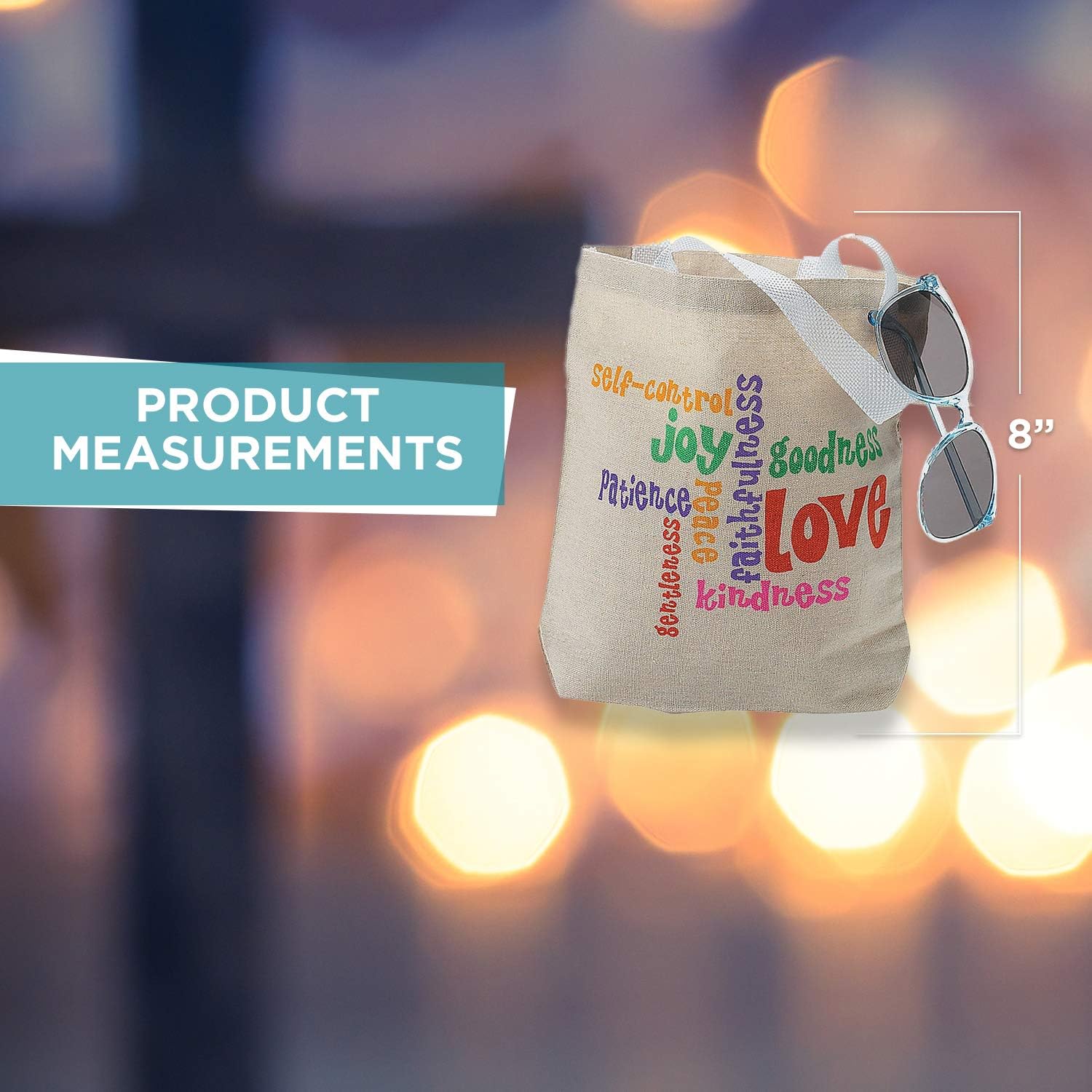 Fun Express Fruit Of The Spirit – Bolsas de mano, juego de 12 bolsas de bienvenida para la iglesia, regalos y suministros religiosos, Varios colores