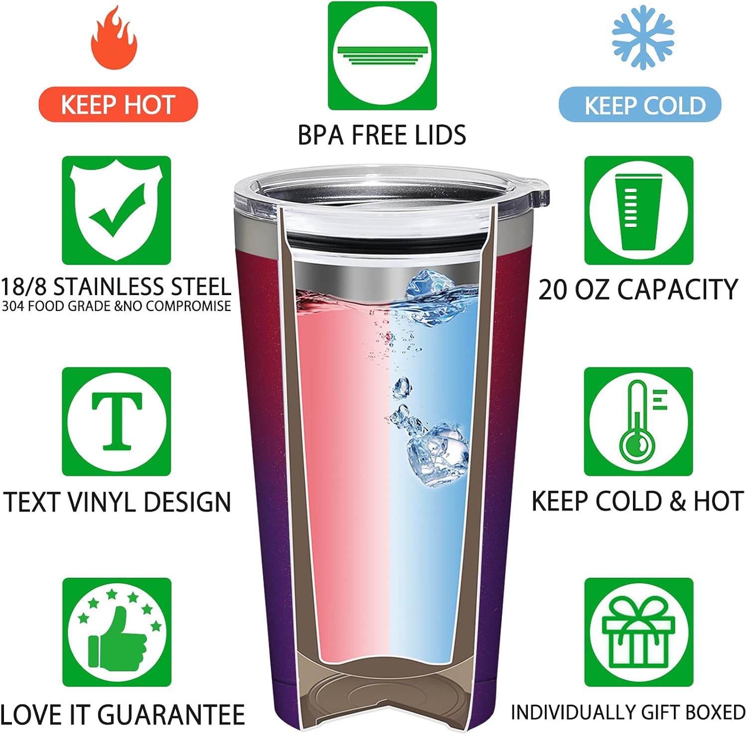 BIRGILT Regalo de mejor amiga para mujeres, regalos de amistad para mejores amigas, regalos de Navidad para mejores amigas, vasos de 20 onzas para