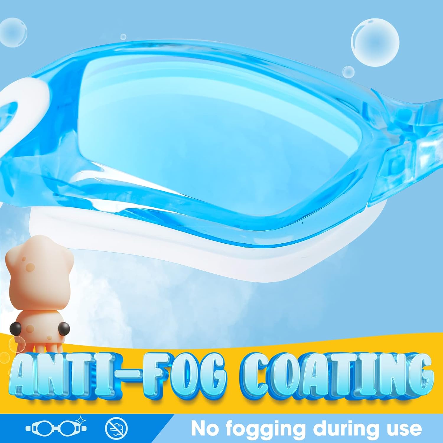 EasYoung Gafas de natación para niños, paquete de 2 gafas de natación para niños, adolescentes, niños y niñas de 4 a 16 años, gafas impermeables