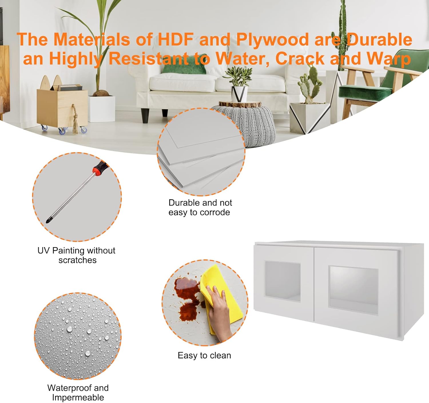 LOVMOR Armarios de pared, botiquines con puertas de cierre suave, muebles decorativos para salas de estar, dormitorios, cocinas, lavaderos (vidrio