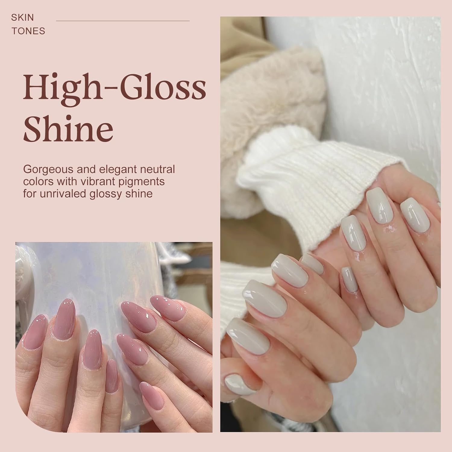 Juego de esmaltes de uñas de gel de 6 colores, diseño popular de arte de uñas, manicura LED, bricolaje, salón de belleza, regalos para mujeres y