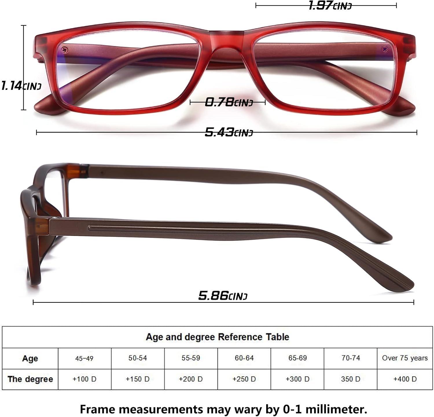 RaoOG Reading Glasses Blue Light Blocking for Men Women,Rectangular Frame Computer Readers with Spring Hinge