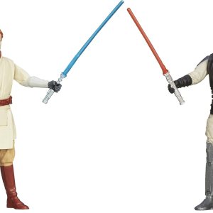 Star Wars Figura de acción de Darth Maul contra Obi Wan Kenobi de Clon Wars Star Wars Figura de acción de Darth Maul contra Obi Wan Kenobi de Clon Wars