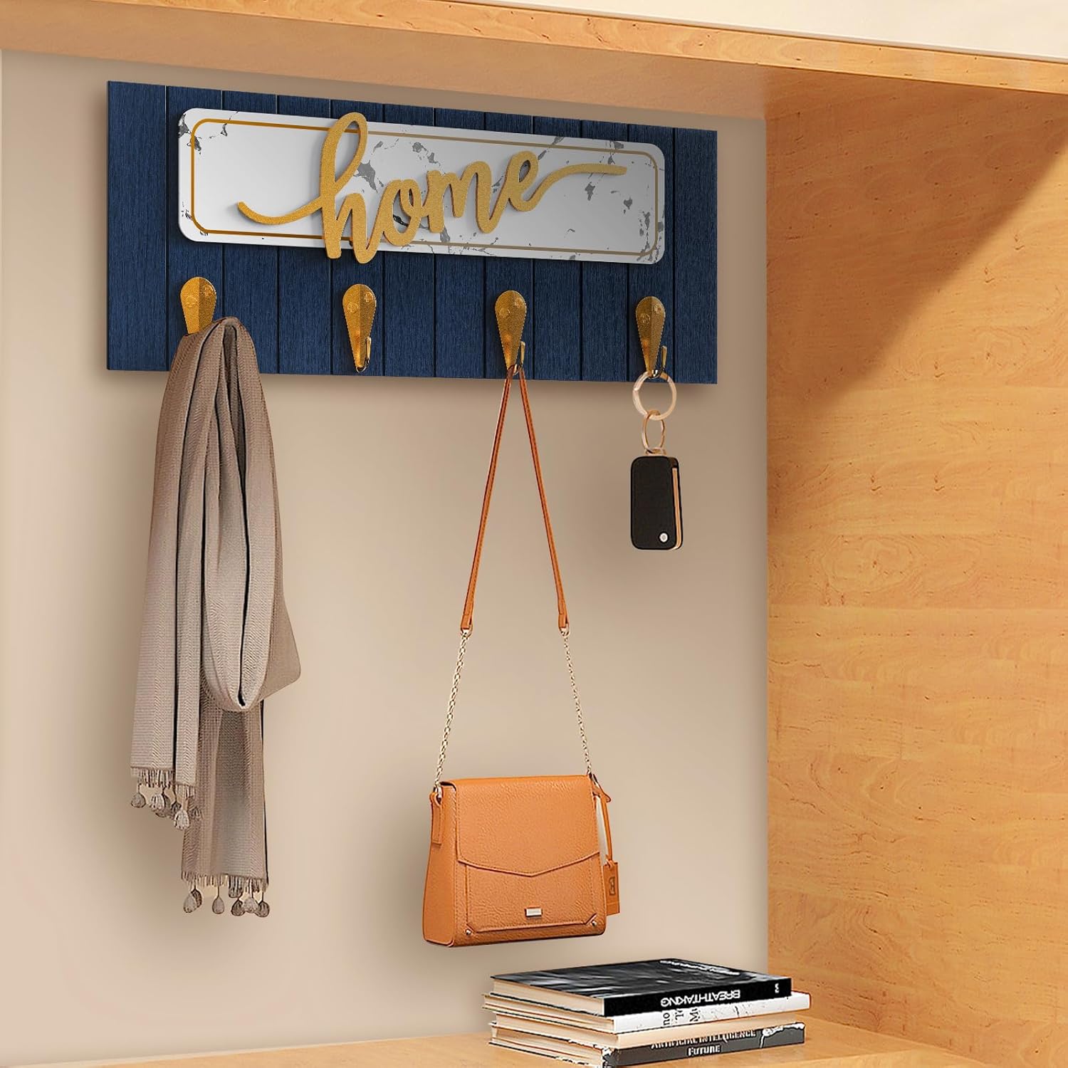 Soporte para llaves de pared, ganchos decorativos para llaves, sin clavos, autoadhesivo, para entrada, pasillo, cocina, dormitorio, decoración del