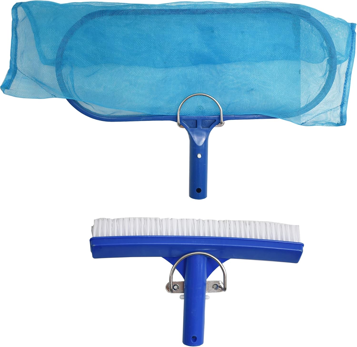 YYST Soporte y organizador de accesorios de limpieza de herramientas de piscina estilo U para cepillos, rastrillos de hojas, redes, skimmers, kit de
