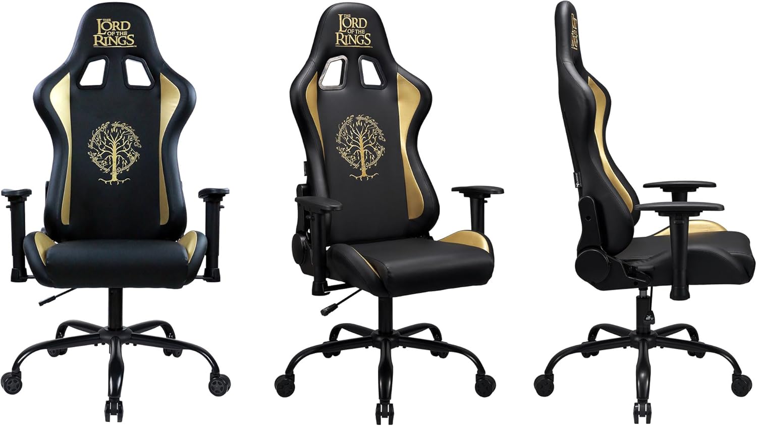 SUBSONIC Lord of The Ring – Silla ergonómica oficial para jugadores, respaldo y reposabrazos ajustables, silla de juegos para adolescentes y