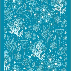 OLYCRAFT Plantillas de arcilla de 4 x 5 pulgadas, plantillas de serigrafía de cardo, acianos de seda, pantalla de seda no adhesiva para plantas de OLYCRAFT Plantillas de arcilla de 4 x 5 pulgadas, plantillas de serigrafía de cardo, acianos de seda, pantalla de seda no adhesiva para plantas de