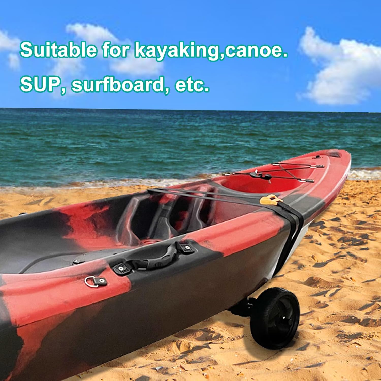 Carrito de kayak Carro Kayak Carrito Carro plegable para Carring Kayaks Canoas Boat Trolley Plata+Negro+Naranja