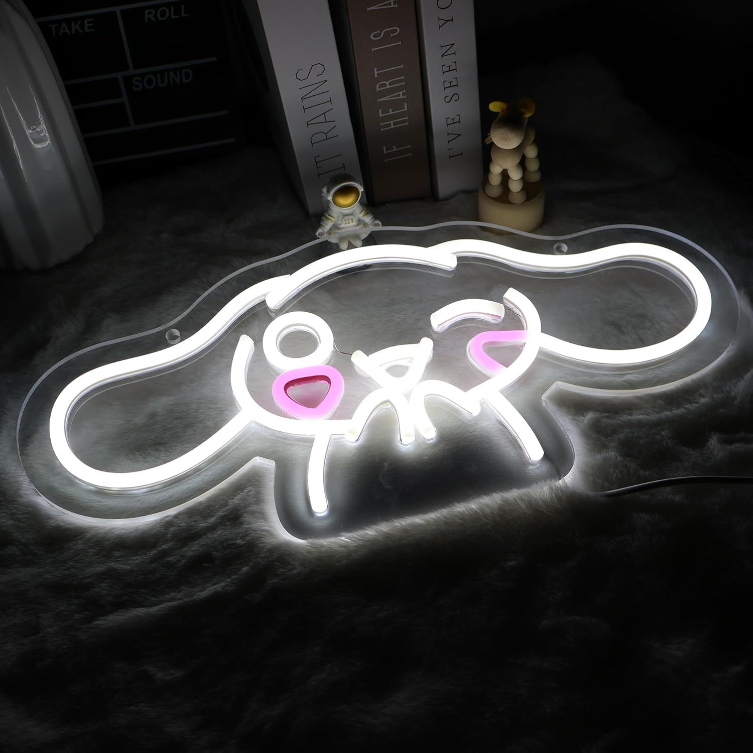 Letrero de neón regulable con luz LED de neón, bonito letrero de neón 3D, arte de pared 3D, letreros de neón para decoración de pared, sala de