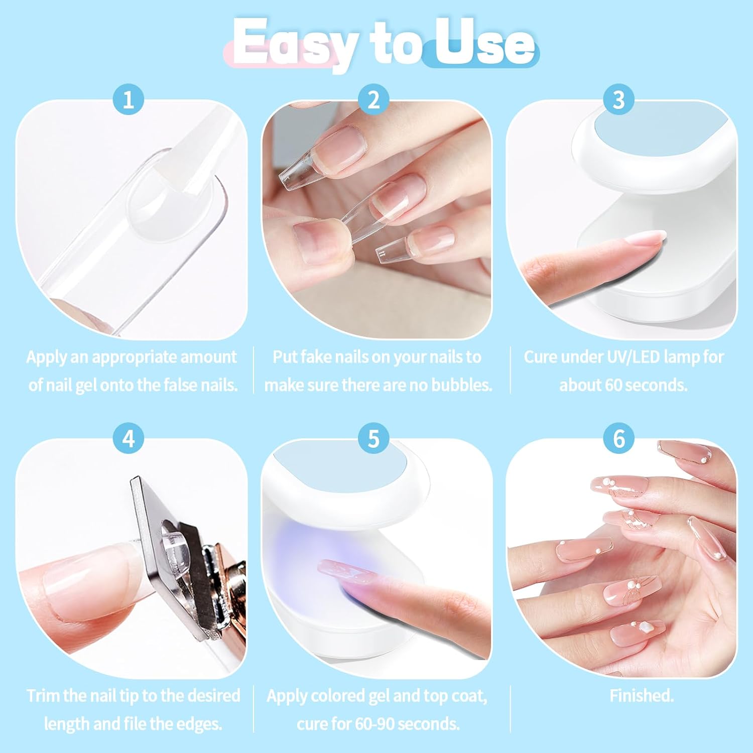 Luz UV para uñas, mini luz de curado de uñas, secador de uñas USB para secado rápido, lámpara de uñas LED UV de 16 W para uñas de gel, secador de