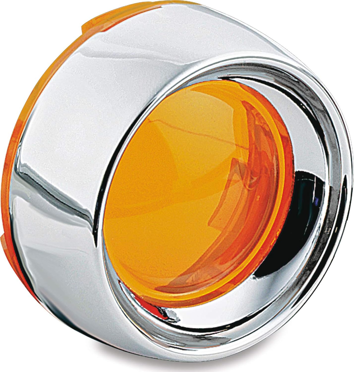 Kuryakyn 2108 Accesorio de iluminación de motocicleta Bisel Deep Dish para motocicletas Harley-Davidson 2000-19 con señal de giro de balaluces