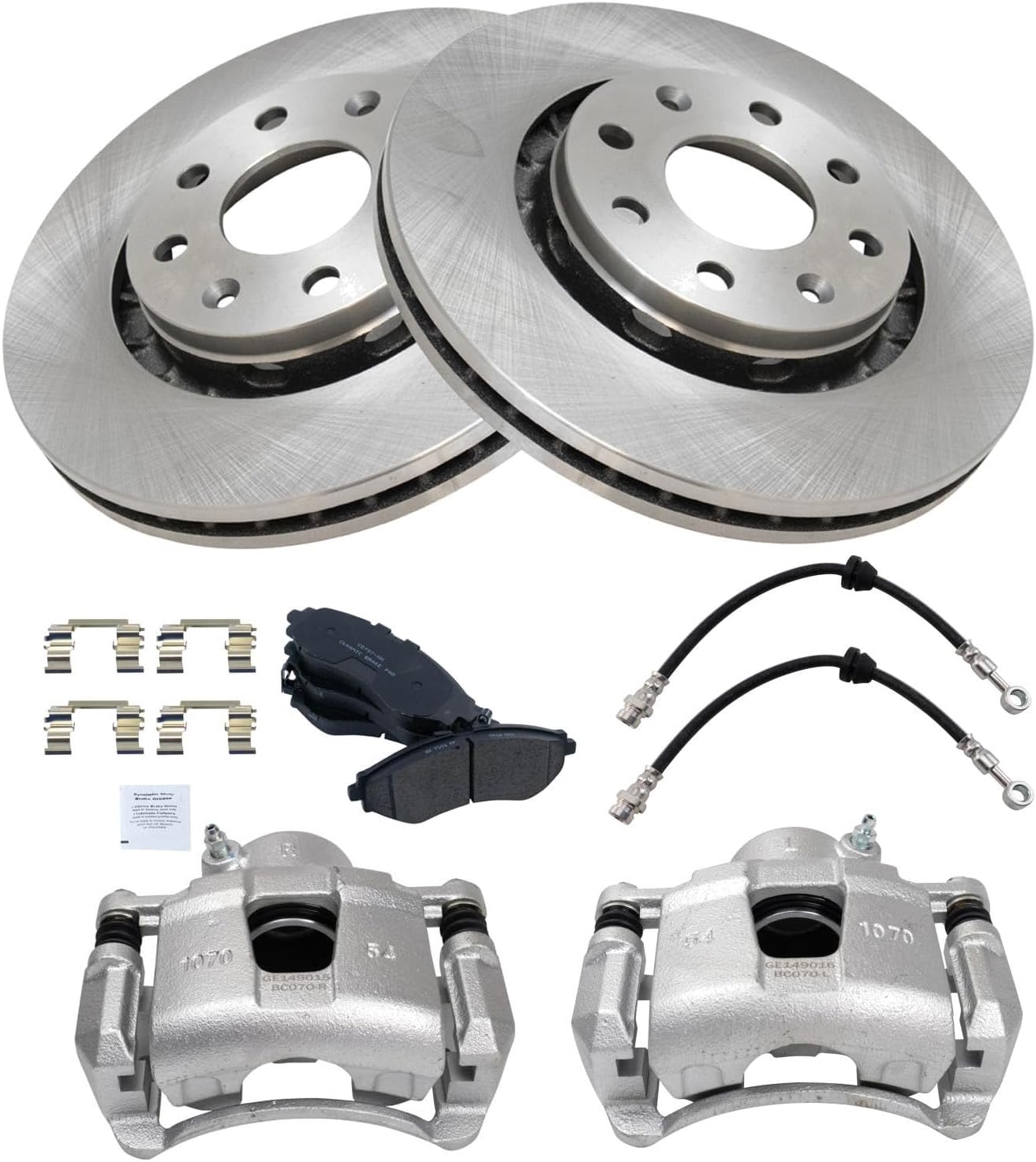 TRQ Front Brake Pad & Rotor Kit Compatible with 2004-2011 Chevrolet Aveo Aveo5 2009 Pontiac G3