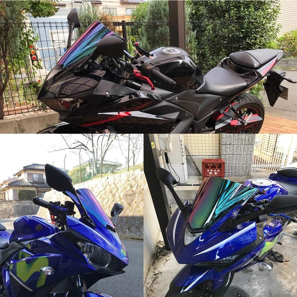 PSLER Parabrisas doble burbuja para YZF R3 R25 2014-2018 2014 2015 2016 2017 2018 (iridio)