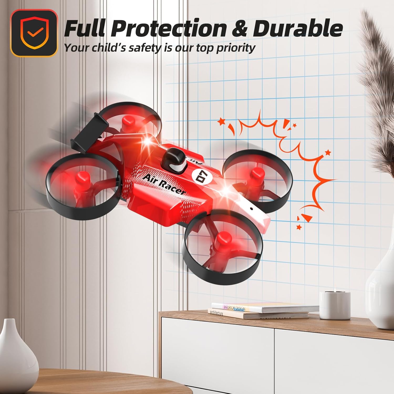 Drones para niños, mini dron para principiantes, pequeño RC Quadcopter RC Quadcopter RC juguete para adultos con interruptor de modo dual