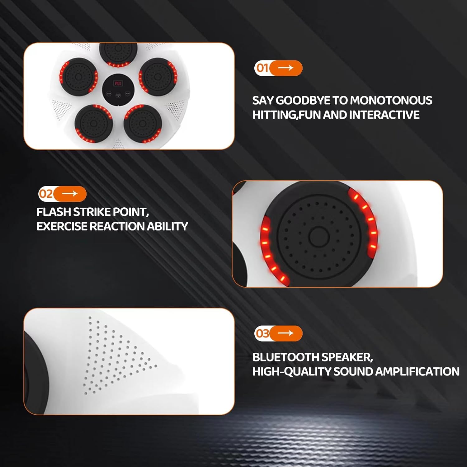 Máquina de boxeo de música para el hogar, montaje en pared, boxeador de música, enfoque inteligente electrónico, entrenamiento de agilidad, boxeo