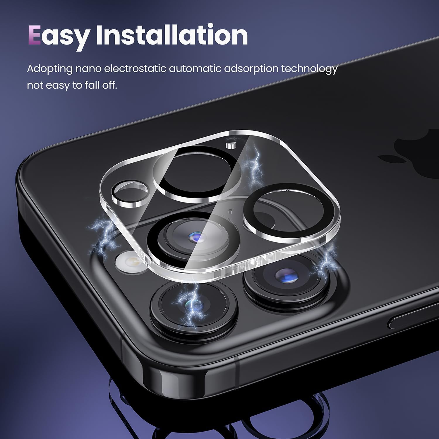 Protector de lente de cámara para iPhone 15 Pro MaxiPhone 15 Pro, modo de disparo nocturno compatible con fundas resistente a los arañazos Protector