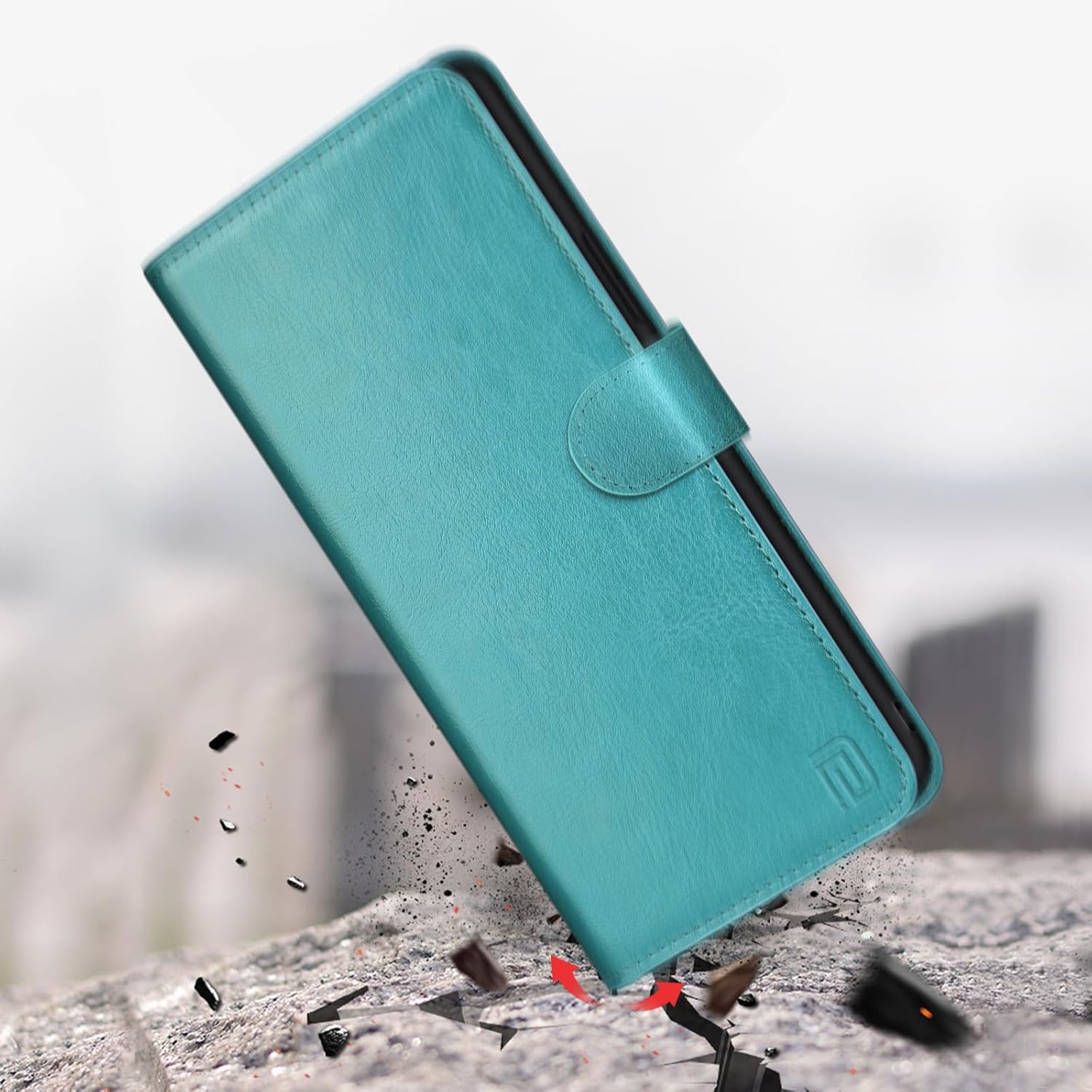 Funda tipo cartera desmontable 2 en 1 para Samsung Galaxy A14 5G con tarjetero de crédito con bloqueo RFID, funda protectora de piel sintética con