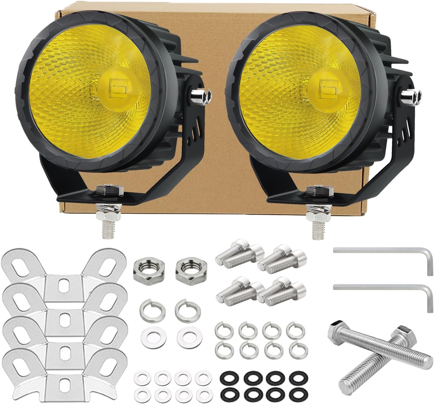 Luces LED de conducción de 3.5 pulgadas y 30 W, 12 V, 24 V, luces antiniebla redondas para todo terreno, 2 unidades, luces LED auxiliares, barra de