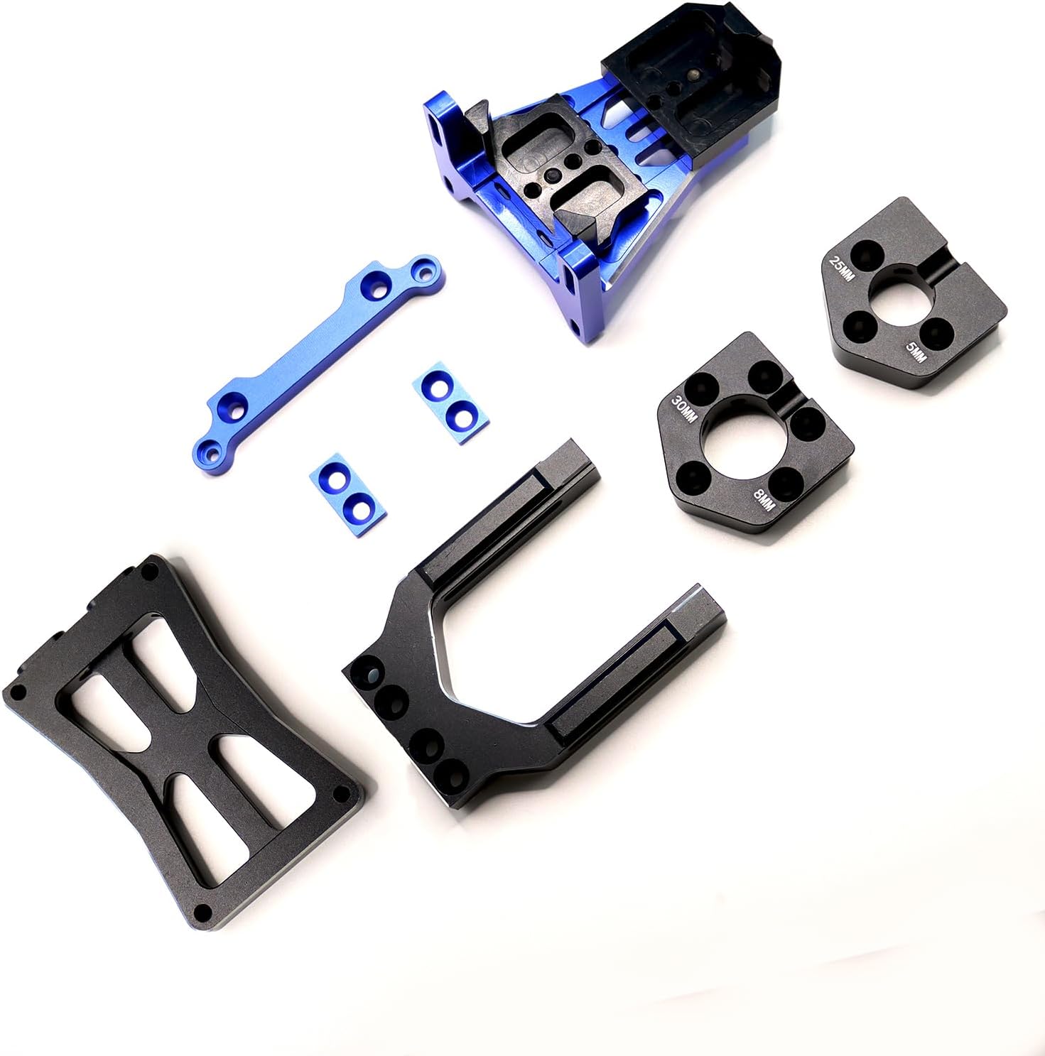 Mesimsple Soportes de motor Alloy X maxx 7760 para 15 X-Maxx 6S y Xmaxx 8S Montaje de motor delantero y trasero y actualizaciones de camión 16 XRT 8S