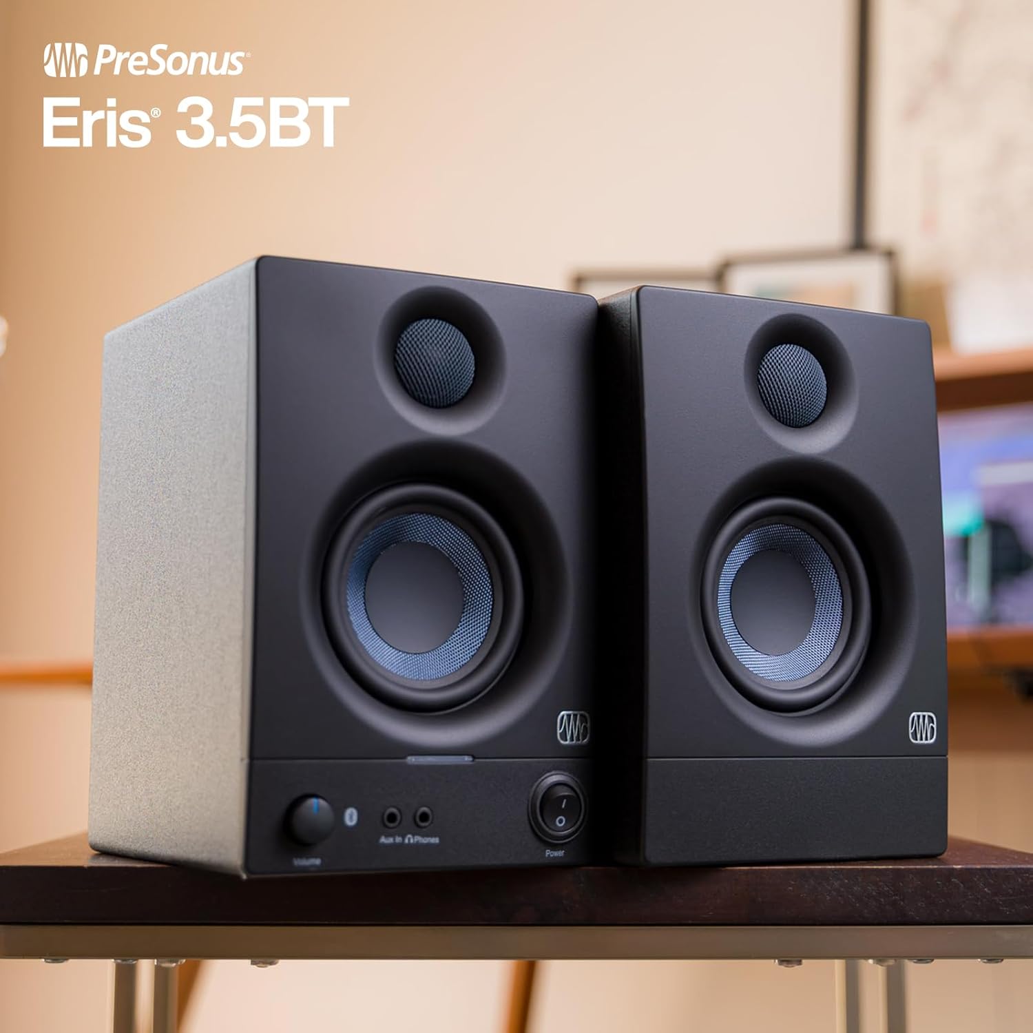PreSonus Eris 3.5BT (2da generación) – Monitores de estudio de campo cercano de 3.5″ con Bluetooth