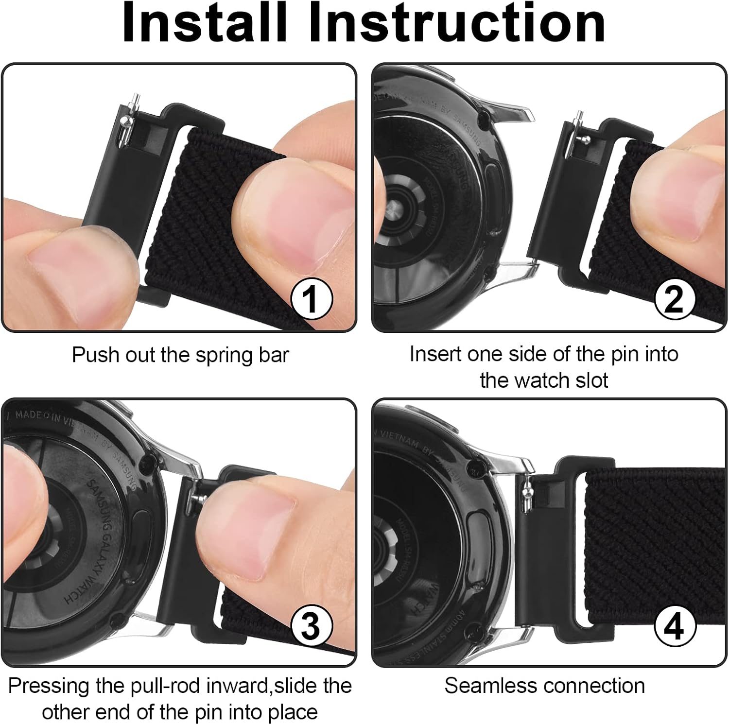 Bandas para Garmin Venu  Venu 2 Plus  Venu Sq Watch Band para mujeres y hombres, paquete de 2 correas de repuesto elásticas suaves ajustables para