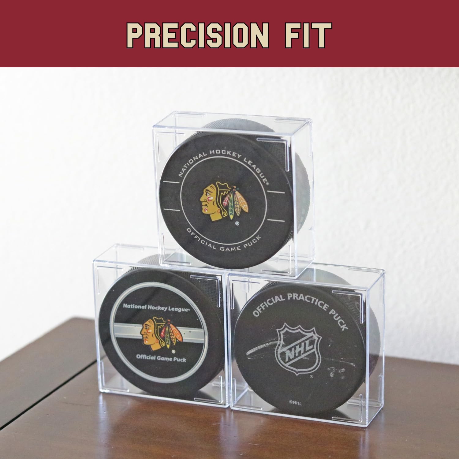 Estuche de disco de hockey, soporte de disco transparente  Se adapta a discos de hockey de tamaño oficial
