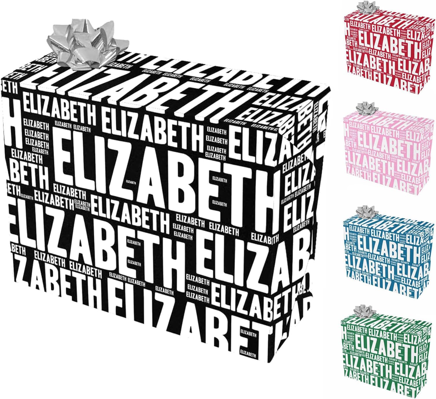 Papel negro de envoltura de regalo personalizado para niños, mujeres, hombres, fiesta de cumpleaños, Navidad, papel de regalo personalizado, rollo