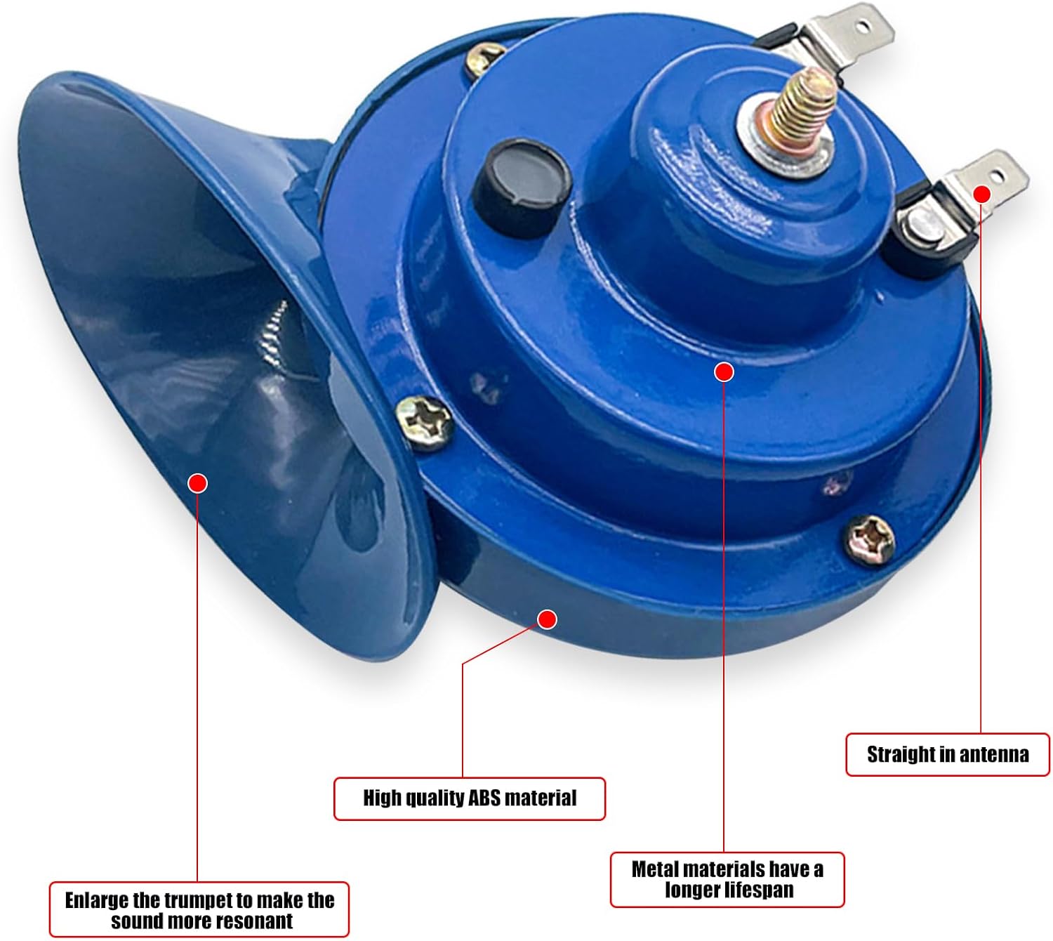 Bocina de automóvil de 2 piezas, kit de repuesto de bocinas de silbato de aire impermeables de 12 V, accesorios universales de modificación de