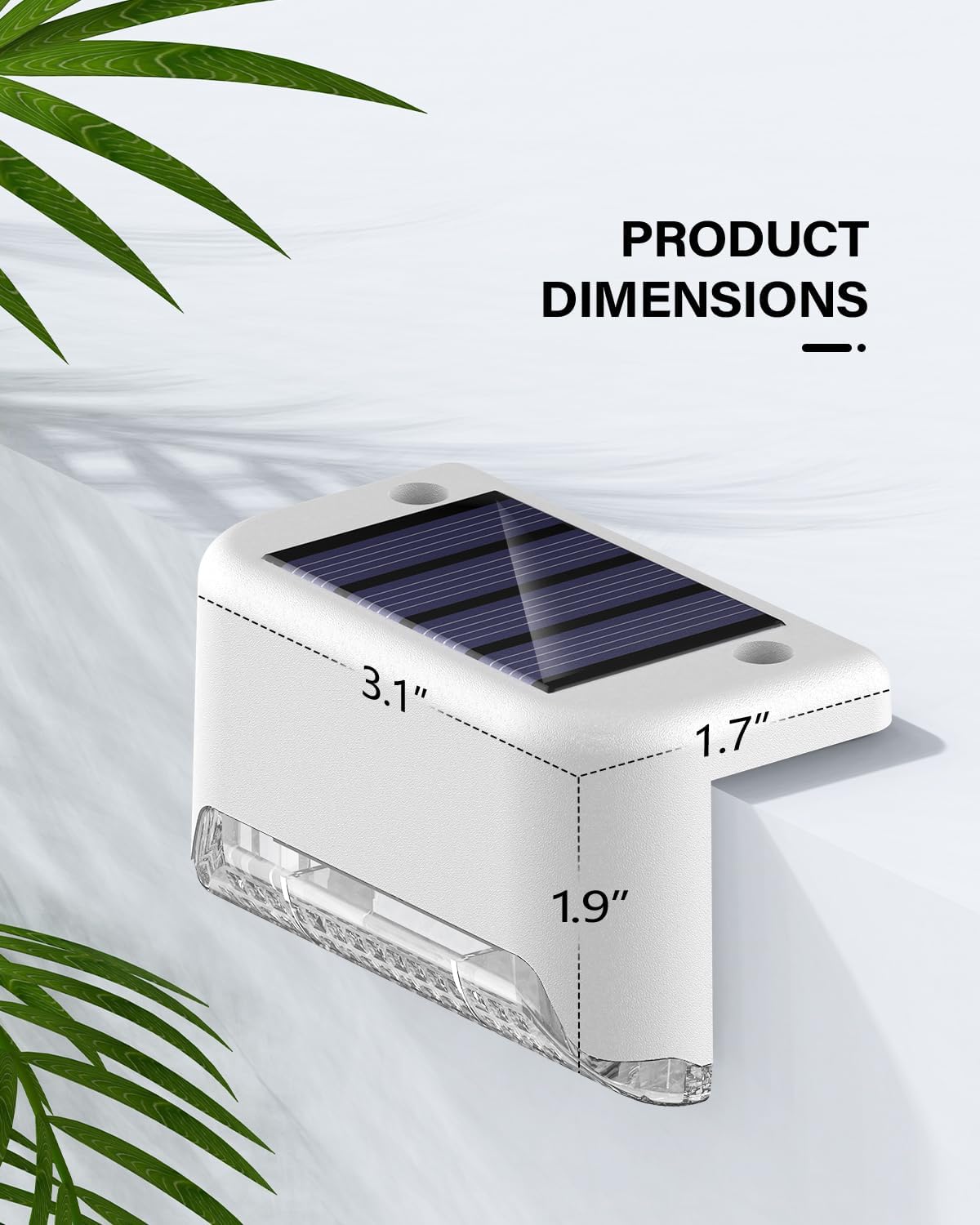 Luces de valla alimentadas por energía solar, paquete de 20 luces LED pequeñas impermeables para exteriores, color blanco, utilizadas en exteriores,