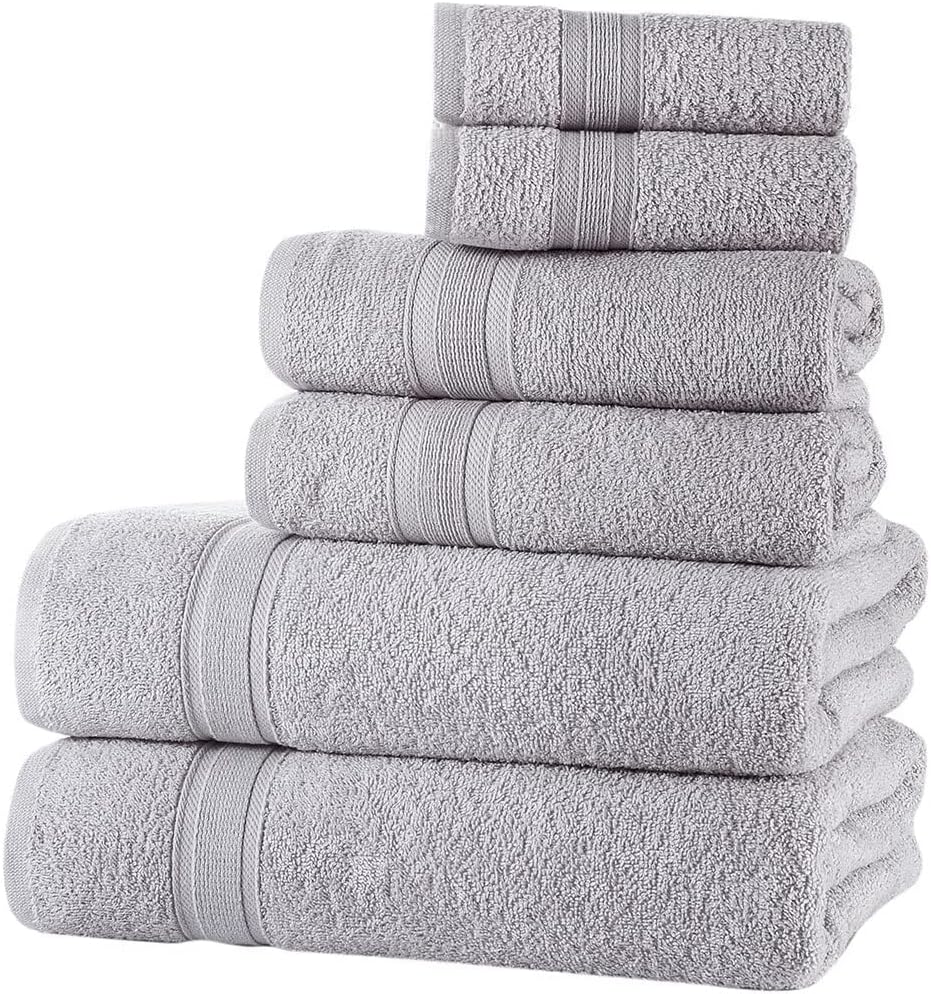 All Design – Juego de toallas de baño, 100% algodón, secado rápido, suaves, muy absorbentes pel baño, invitados, piscina, gimnasio, campamento,