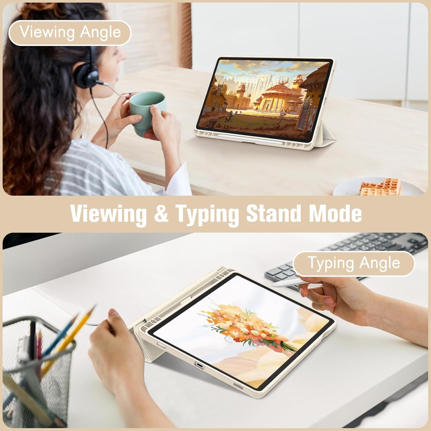 Fintie Funda híbrida delgada para Samsung Galaxy Tab S10 FE S9 FE 5G de 10.9 pulgadasTab S9 de 11 pulgadas con soporte para S Pen y a prueba de