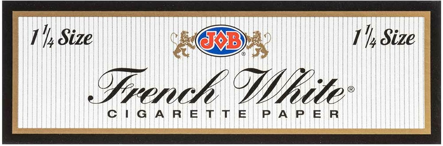 JOB – Papeles para cigarrillos blancos franceses, 72 cuencos a granel, incluye papeles de cigarrillo de trabajo y tarjeta ARC Scoop (blanco francés,