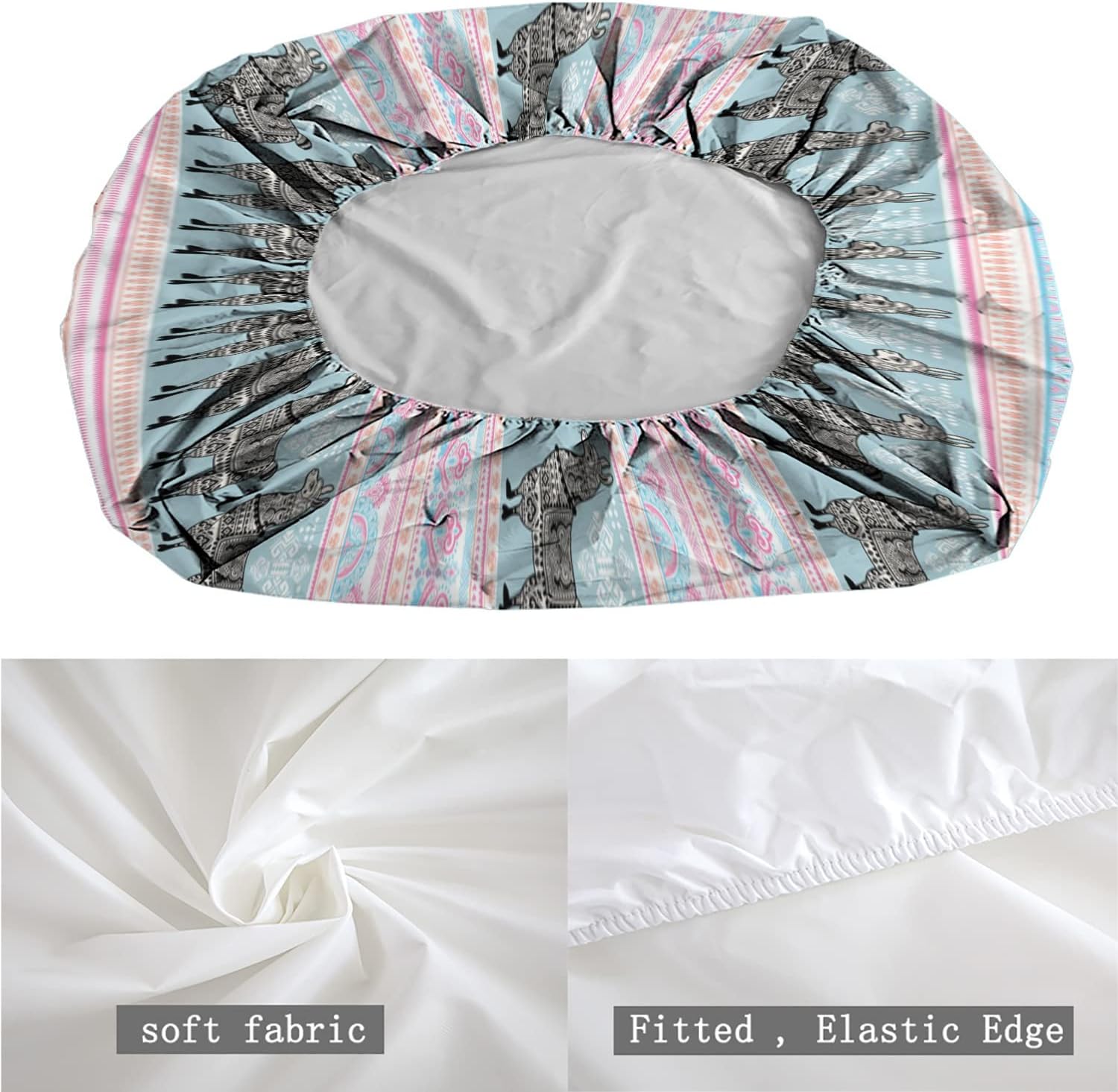 Juego de sábanas bajeras de almohada con diseño de llama, diseño de alpaca estampada, juego de ropa de cama de 3 piezas con estampado decorativo,
