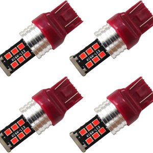 4 x 7443 7440 LED estroboscópica intermitente intermitente luz trasera de freno de estacionamiento bombillas de advertencia de seguridad de repuesto 4 x 7443 7440 LED estroboscópica intermitente intermitente luz trasera de freno de estacionamiento bombillas de advertencia de seguridad de repuesto