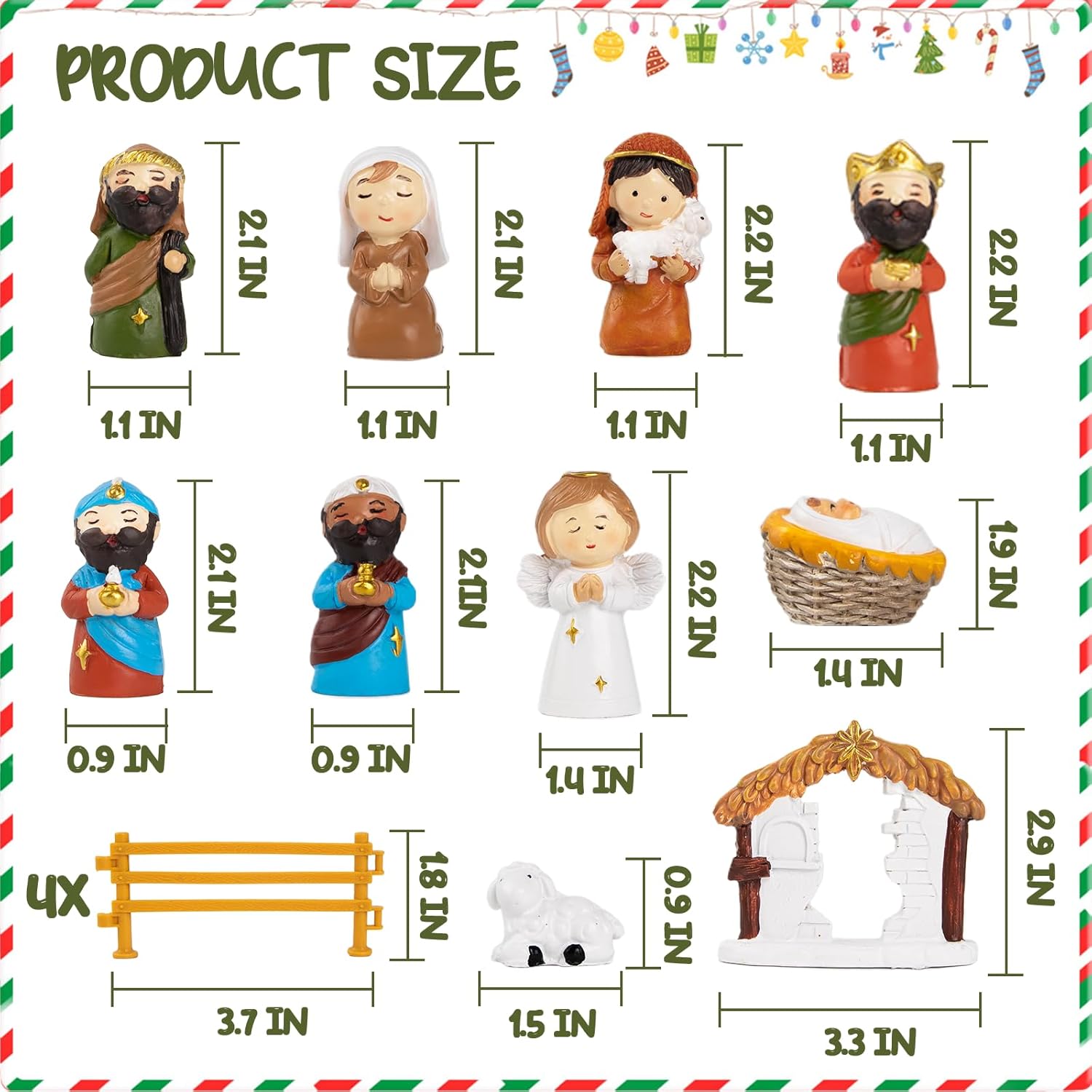 Calendario de Adviento de Navidad 2023 Maylai 24 días de cuenta regresiva de Navidad, calendario de Adviento de belén, calendario de Adviento de