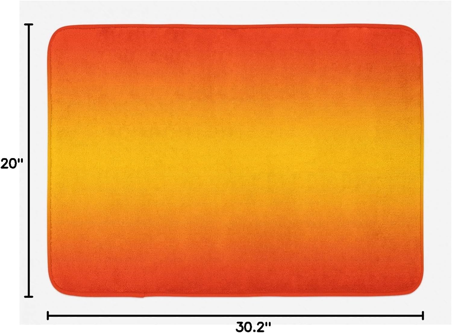 Ambesonne Tapete de baño ombré, diseño temático de verano inspirado en las estaciones tropicales del año, moderno tapete de felpa para decoración de