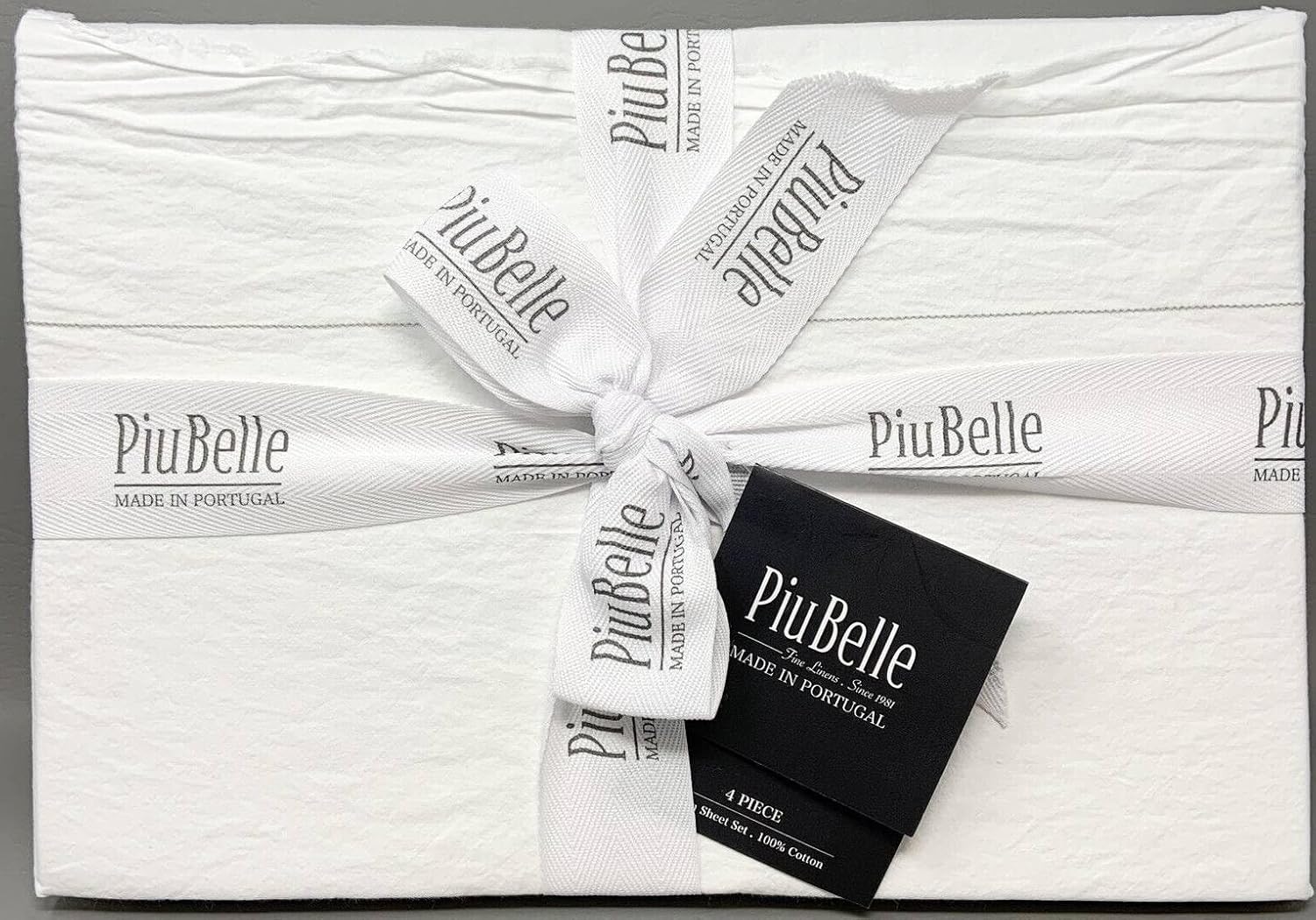 Piu Belle Piubelle Portugal – Juego de sábanas transpirables de 4 piezas, 100% algodón, lujosas, extra suaves, refrescantes, tamaño Queen (estándar