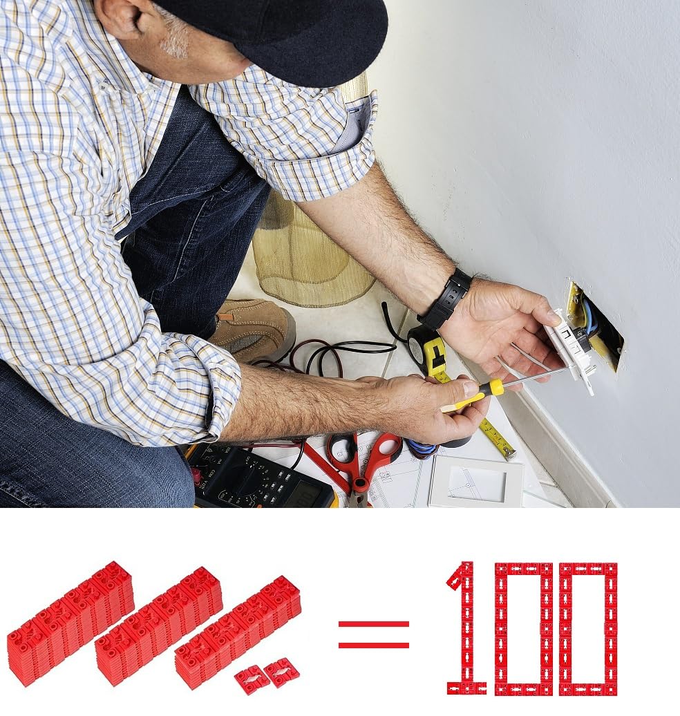 Separador de interruptor y receptáculo, espaciadores de salida para caja eléctrica, 100 piezas espaciadores de toma de corriente eléctrica, extensor