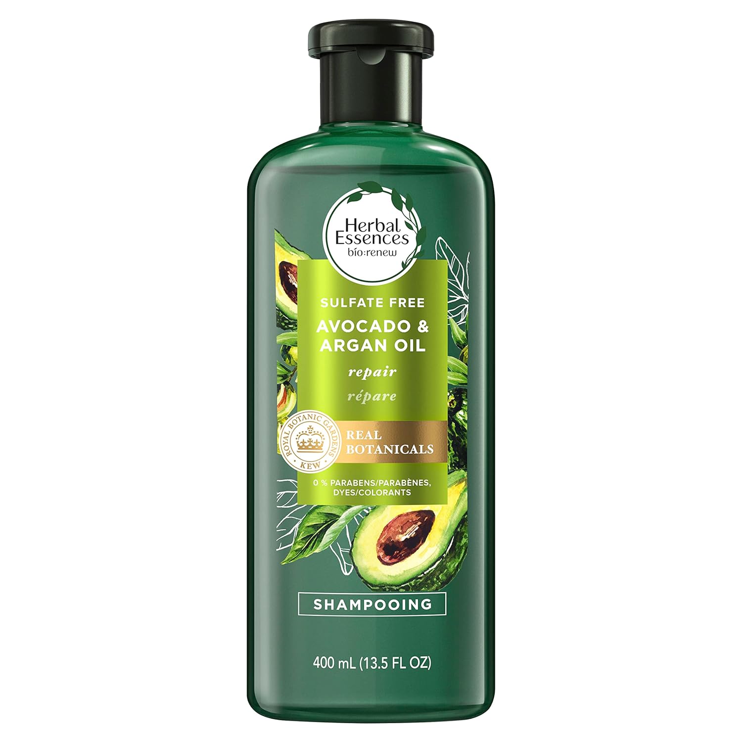 Herbal Essences Champú sin sulfato de aceite de aguacate y argán, 13.5 onzas líquidas (paquete de 2)