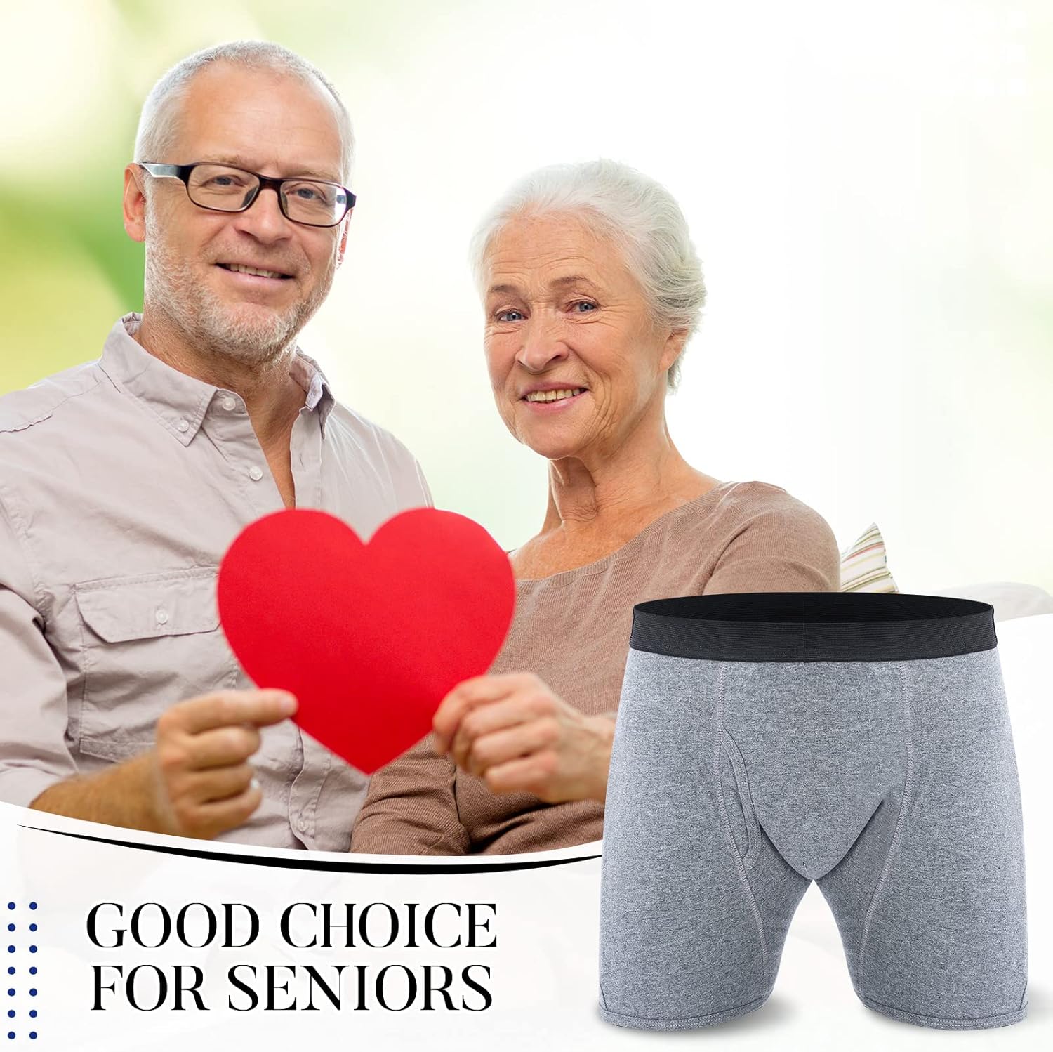 Ropa interior para incontinencia de 6 piezas para hombre, de absorción, lavable, a prueba de fugas, de algodón, protectora, ropa interior y ropa