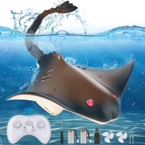 Juguete de manta rayo a control remoto, 2.4G de alta simulación de rayos diablos para piscina, bañera o lago, juguetes de barco RC para niños de 6 Juguete de manta rayo a control remoto, 2.4G de alta simulación de rayos diablos para piscina, bañera o lago, juguetes de barco RC para niños de 6
