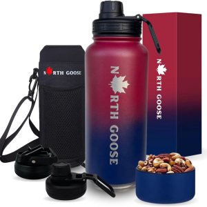 Botella de agua aislada con popote, 2 tapas, bolsa de transporte y cuenco desmontable. Frasco de agua de acero inoxidable a prueba de fugas sin BPA. Botella de agua aislada con popote, 2 tapas, bolsa de transporte y cuenco desmontable. Frasco de agua de acero inoxidable a prueba de fugas sin BPA.